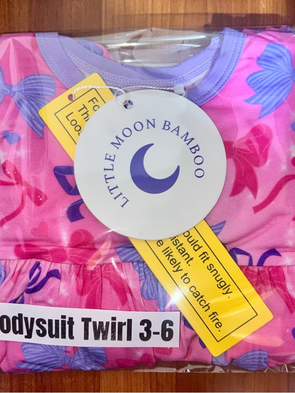 Little Moon Bamboo Pink Floral Bodysuit